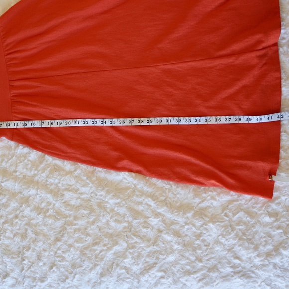 DRAPER JAMES RSVP Sleeveless Midi Dress w/pockets - XS - Orange - Picture 8 of 14